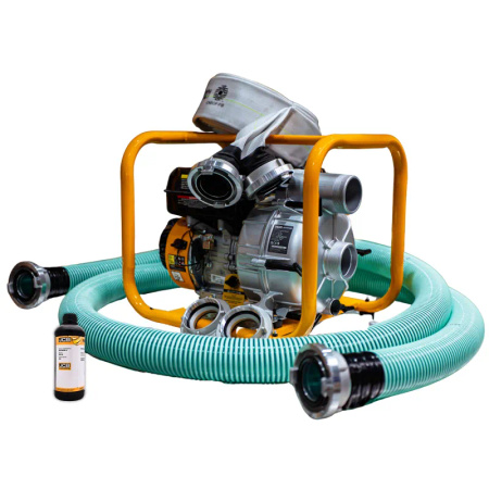 Zestaw Motopompa 80mm 3 Cale JCB Tools 7.5KM do wody brudnej 1000l/min + Węże