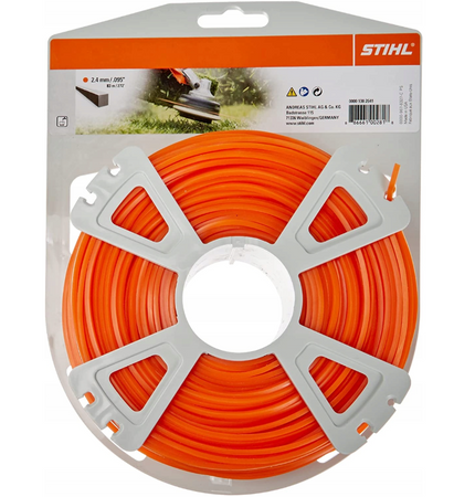 STIHL Żyłka Tnąca Pomarańczowa Kwadratowa 2.4 mm