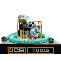 Zestaw Motopompa 80mm 3 Cale JCB Tools 7.5KM do wody brudnej 1000l/min + Węże